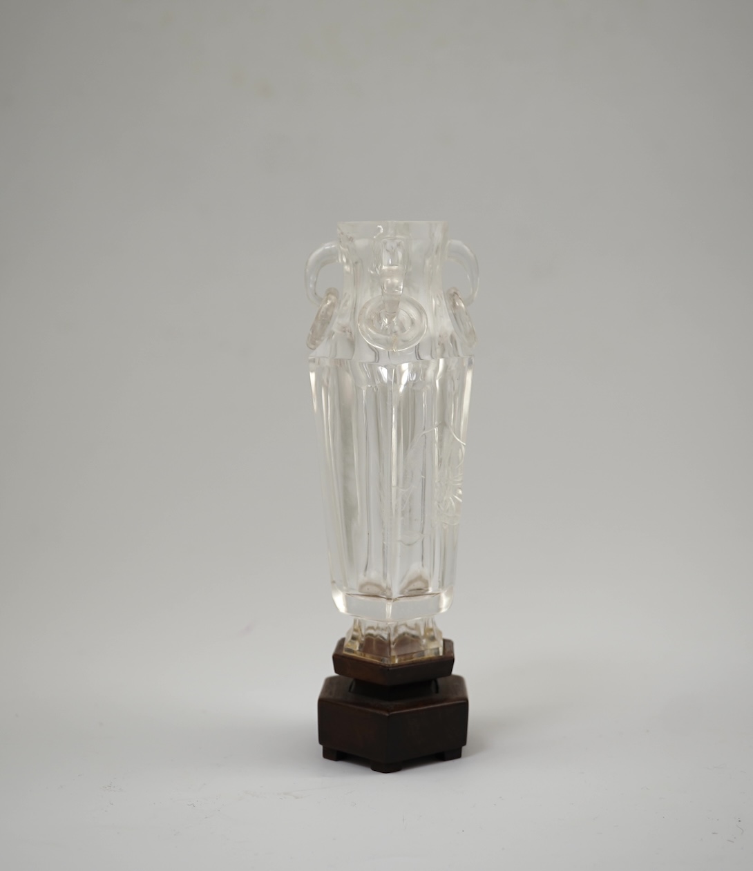 A Chinese rock crystal vase, early 20th century